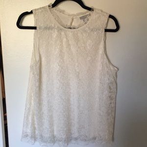 Lacy, sleeveless blouse